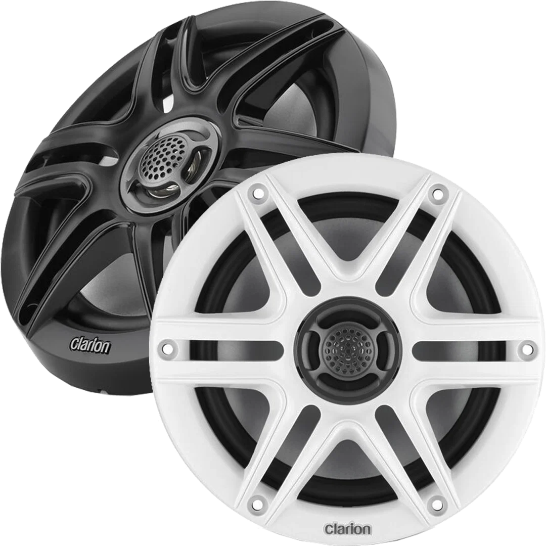 010-03045-00 – CLARION Speaker, Speaker Pair, 6.5-Inch Marine Coaxial Speakers With 0.5-Inch (13 Mm) Silk Dome Tweete...